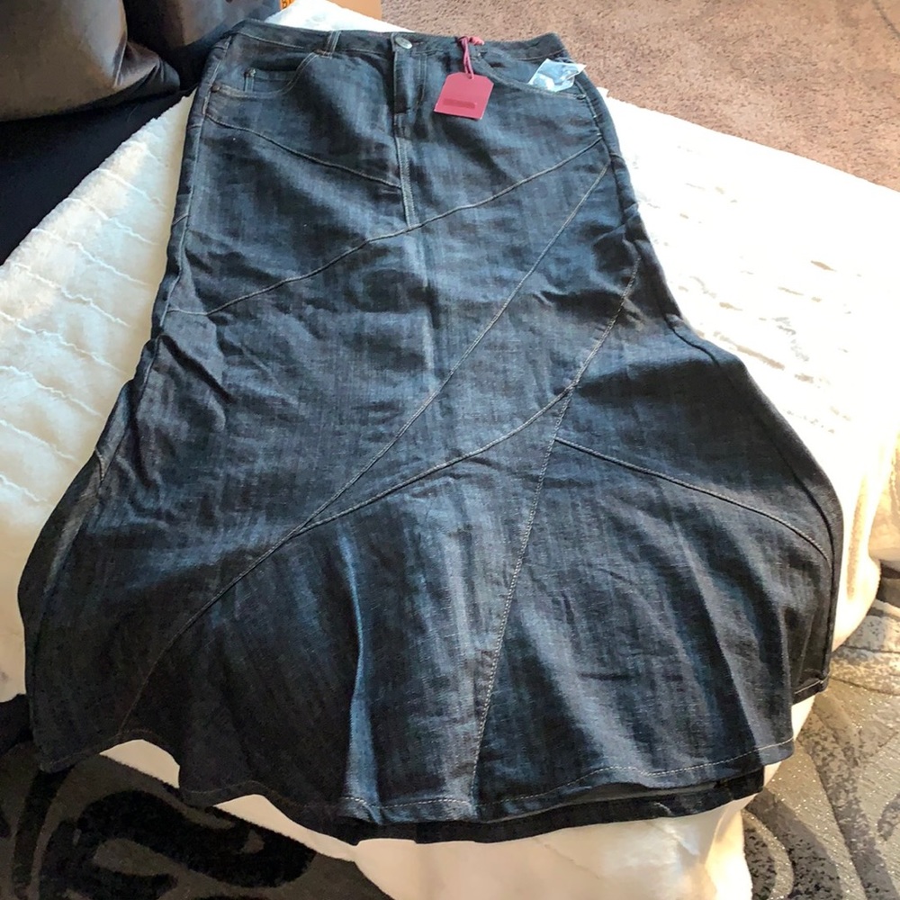 Long Mermaid Jean Skirt